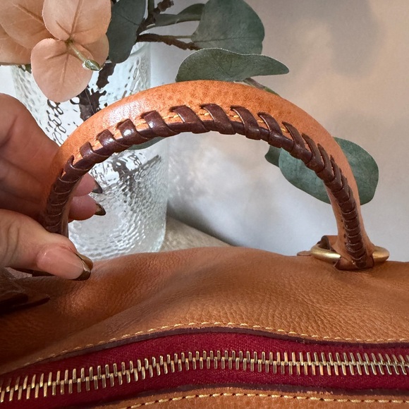 Dooney & Bourke Florentine Rich Brown Leather Satchel Shoulder Bag - Picture 4 of 17